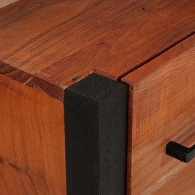Széf fiókkal 3 pcs Barna 110 x 30 x 75 cm Tömör akácfa