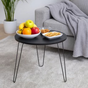 Konzolasztal, fekete tölgy/fekete, RONIN