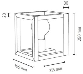 Spot-Light 9159174 - KAGO fali lámpa 1xE27/60W/230V