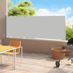 szürke behúzható oldalsó terasznapellenző 220 x 500 cm