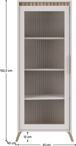 Vitrin, kasmír/sonoma tölgy, LONGY REG1W