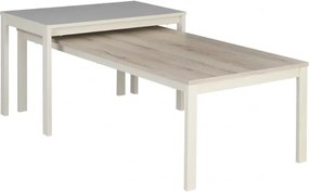 Dohányzóasztal FROST 75x40 cm, krémszínű