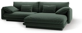 Sötétzöld sarokkanapé (jobb oldali) Torino – Micadoni Home