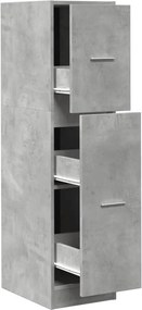 vidaXL betonszürke szerelt fa patikaszekrény 30 x 41 x 118 cm