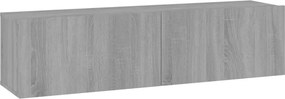vidaXL szürke sonoma színű szerelt fa TV-szekrény 120 x 30 x 30 cm