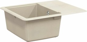 vidaXL Mosogató Bézs 560 x 460 mm 80% Kvarc és 20% Gyanta