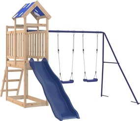 vidaXL tömör fenyőfa kültéri játszószett