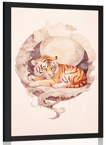 Plakát álmodozó tigris