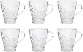 Pohár füles kúp virág 280 ml 6 db-os szett