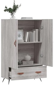 szürke sonoma szerelt fa magasszekrény 69,5 x 31 x 115 cm