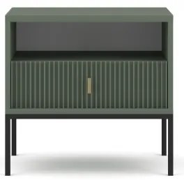 SUE éjjeliszekrény, zöld/fekete