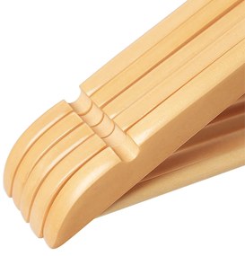 20 db-os vállfák, juharfa ruhaakasztók vállbevágásokkal