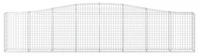 7 db íves horganyzott vas gabion kosár 400x30x80/100 cm