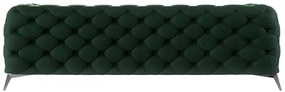 Sötétzöld bársony kanapé 243 cm Chelsea – Ropez