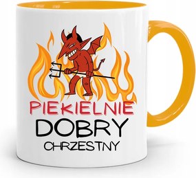 Keresztelői Bögre Sárga Ajándék fényképes nyomattal