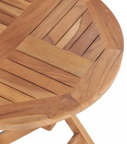 tömör tíkfa összecsukható kerti asztal 45 cm
