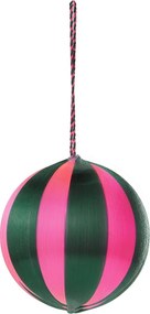 HANG ON karácsonyfadísz Ø8cm, zöld/pink