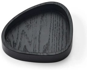 Fekete dekoratív fa tárolódoboz 14x12,5x3 cm Curve S – LIND DNA