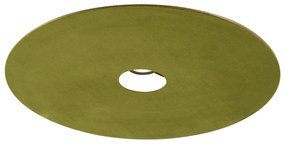 Bársony lapos lámpaernyő zöld, arany 45 cm