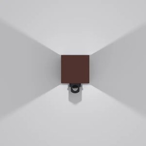 Brilagi - LED kültéri fali lámpa érzékelővel CUBE LED/6W/230V barna IP65