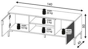 FLOP fehér TV-asztal