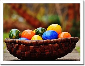 Poszterek keretben 40x30 Húsvéti húsvéti tojások