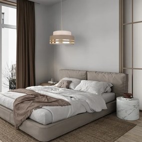 Csillár zsinóron TAMI 1xE27/60W/230V átm. 40 cm bézs/barna/arany