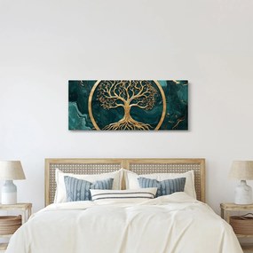 Kép – Márványban lévő arany életfa (120x50 cm)