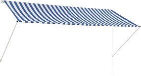 vidaXL feltekerhető kék és fehér napellenző 300 x 150 cm