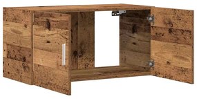 antik fa színű szerelt fa faliszekrény 80x39x40 cm