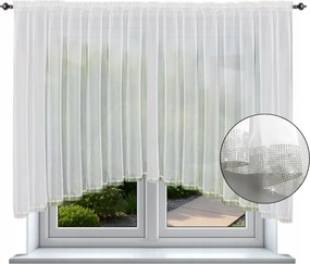 Kész függöny, sima, cirkóniával díszített, íves, 160x400 cm-es, nappaliba való függöny, flitterekkel