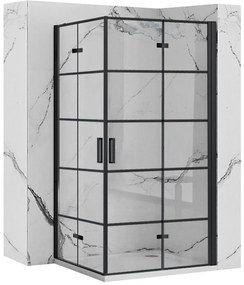 Zuhanykabin Rea Molier Black Double 100x100