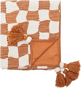 Barna-bézs pamut takaró 130x150 cm Chola – Bloomingville