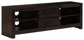 sötétbarna tömör akácfa TV-szekrény 120 x 30 x 40 cm