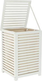 Szennyestartó kosár, lakkozott, banbusz/féher/bézs, BASKET