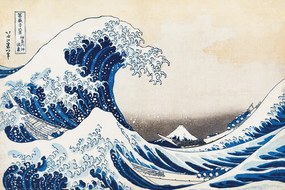 Plakát Kacušika Hokusai - A nagy hullám Kanagavánál, Katsushika Hokusai