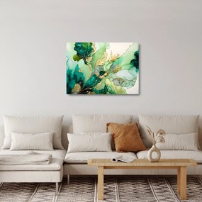 Üveg kép - Zöld absztrakció (70x50 cm)