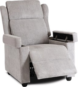 Dönthető fotel szürke kord kárpittal – SPENCER