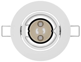 Beépített Spotlámpák 6 db Kerek GU10 Fehér Ø90 mm Acél