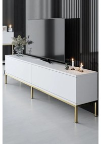 TV szekrény Lord - White, Gold