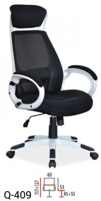 Q-409 irodai forgószék fekete fehér