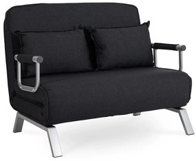 Kétszemélyes Ágyazható Kanapé Fekete Színben. BART 2