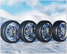 Poszterek 50x40 Nyári gumiabroncsok a hóban