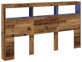 antik fa áthidalószekrény LED-világítással 180 x 17 x 102 cm