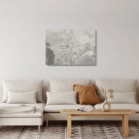 Üveg kép - Kínai táj (70x50 cm)