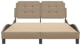 cappuccino színű műbőr ágykeret matrac nélkül Zadar 120x200 cm