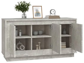 betonszürke szerelt fa tálalószekrény 102 x 35 x 55 cm
