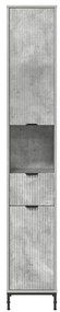 Fürdőszobai magas szekrény Beton szürke 31.5 x 33 x 190 cm