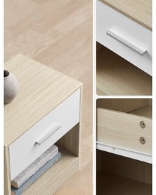 E1081 éjjeliszekrény szett, tölgyfa, 2 db