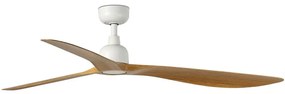 FARO Barcelona FARO 34361 - Mennyezeti ventilátor OUTWOOD L barna/fehér átm. 150 cm IP44 + távirányító FA34361